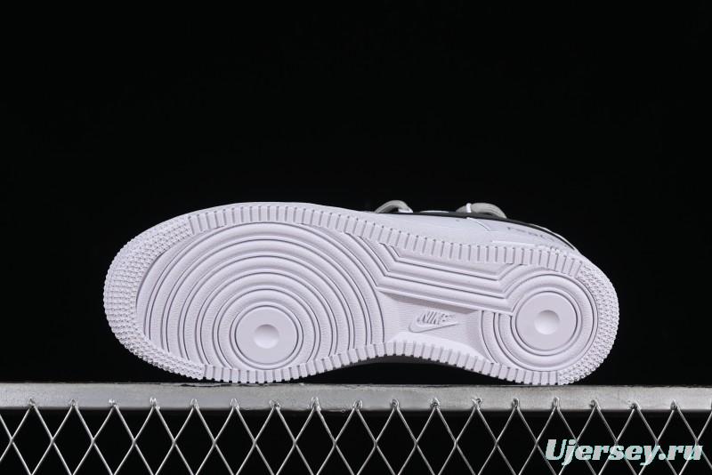 Nike Air Force 1 '07 Low Spray Paint White Grey Strap Low-Top Casual Sneakers - ZH0316-017