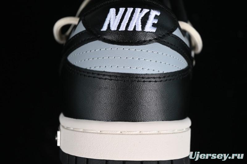 Nike Dunk Low Speed & Fury Distressed Oxidized Metal Punk SB Strap Low-Top Casual Sneakers - DD1391-100