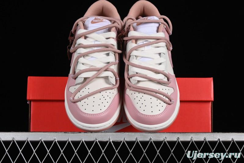 Nike Dunk Low ESS Custom Edition Rose Pink Retro Sweetheart Low-Top Casual Sneakers - DD1503-118