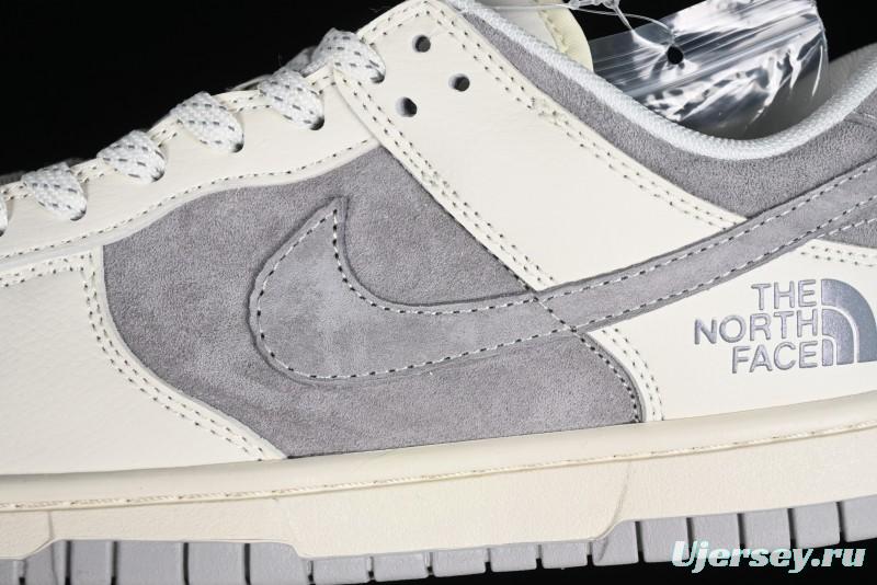 Nike SB Dunk Low The North Face Collaboration - Beige Suede Anniversary High-End Custom Low-Top Casual Skate Shoes - XD6188-020