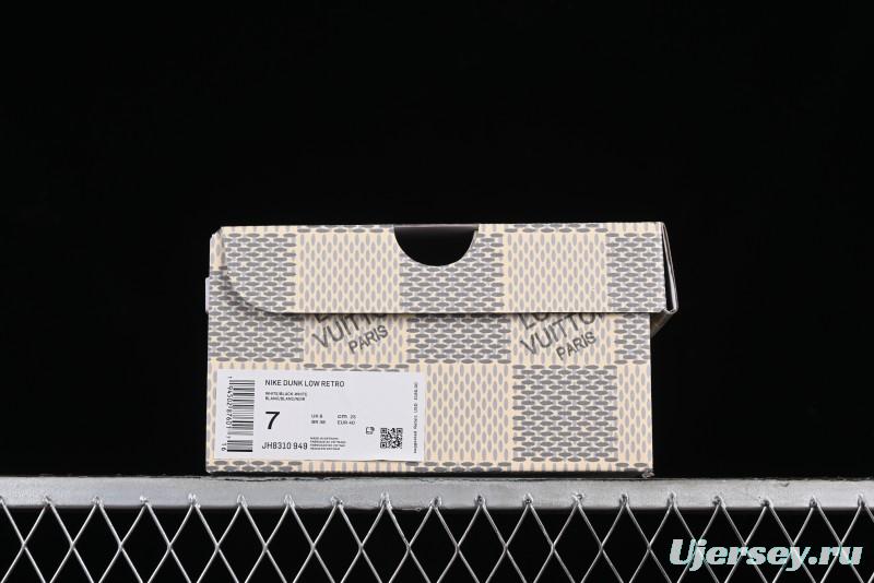 Nike SB Dunk Low LV Collaboration - Denim Checker Anniversary High-End Custom Low-Top Casual Skate Shoes - JH8310-949