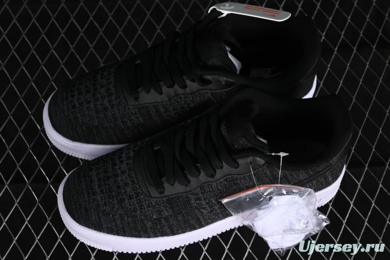 Nike Air Force 1 '07 Low 2.0 Black Flyknit Casual Sneakers - CI0051-300