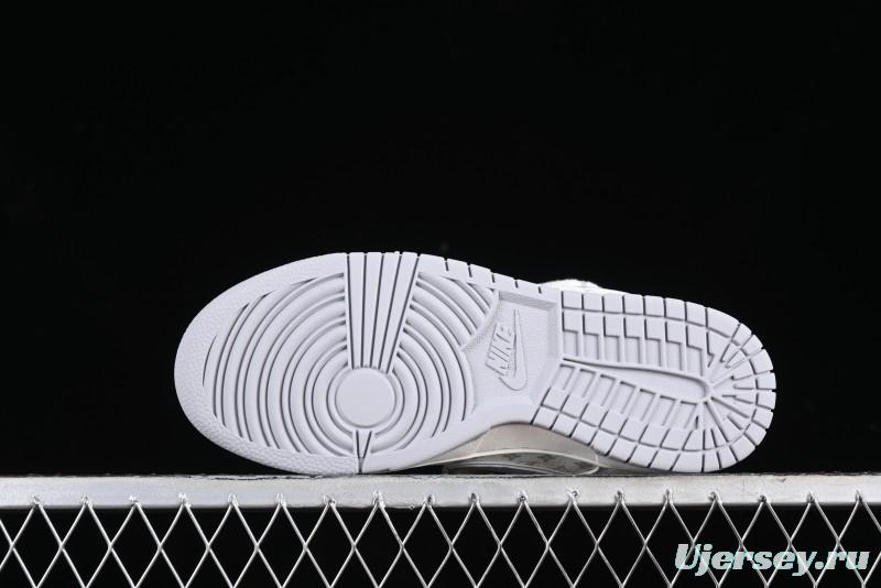 Nike SB Dunk Low LV Collaboration Strap White Grey Check Anniversary High-End Custom Low-Top Casual Skate Shoes - SJ2068-245