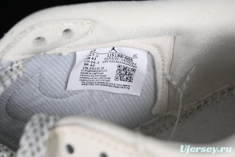 Nike Travis Scott x Fragment Design x Air Jordan 1 Low OG SP AJ1 LV Beige Grey Low-top Casual Sneakers - LJ5188-005