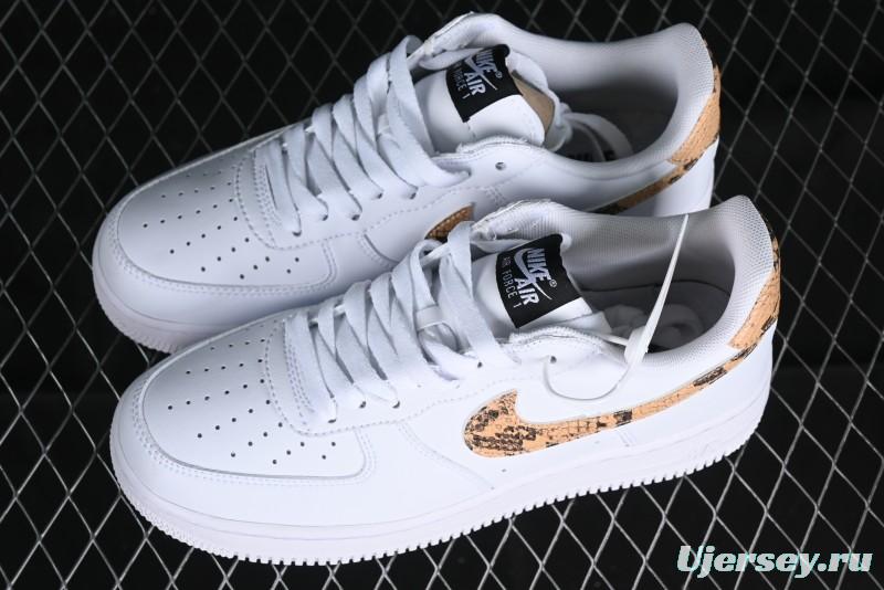 Nike Air Force 1 '07 Low Casual Sneakers with Full-Length Air Cushion - AO1635-100