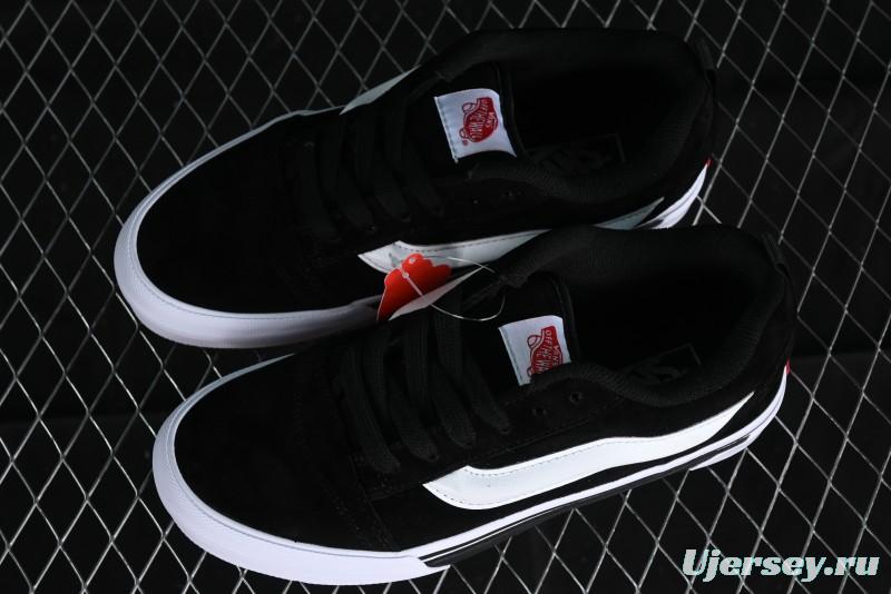 Vans Classics Knu Skool Retro Skate Shoes with Enlarged Toe and Thickened Tongue - VN0009QCWBL