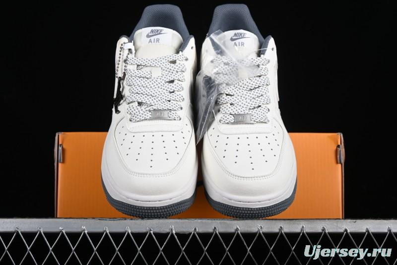 Nike Air Force 1 '07 Low LV Collaboration - Beige Grey Double Swoosh Low-Top Casual Sneakers - XZ6188-006