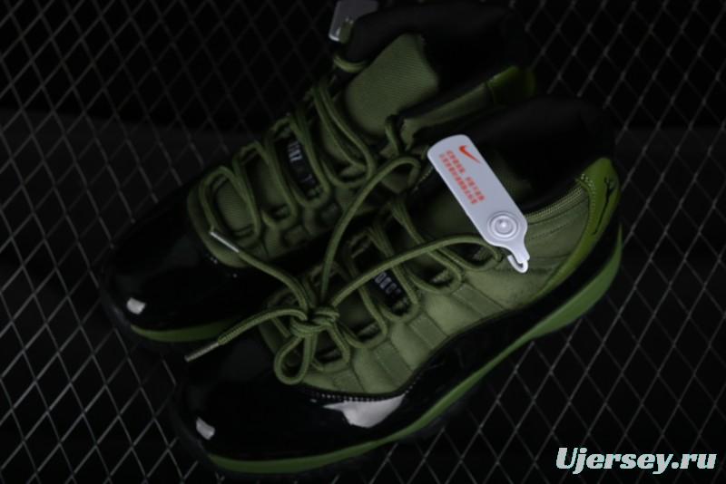 Nike Air Jordan 11 Retro High Top Basketball Shoes in Black Green - CT8012-300
