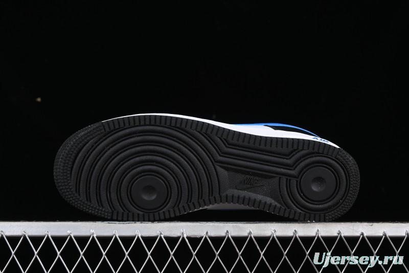 Nike Air Force 1 '07 Low White Black Blue Color Block Casual Sneakers - FN8008-001