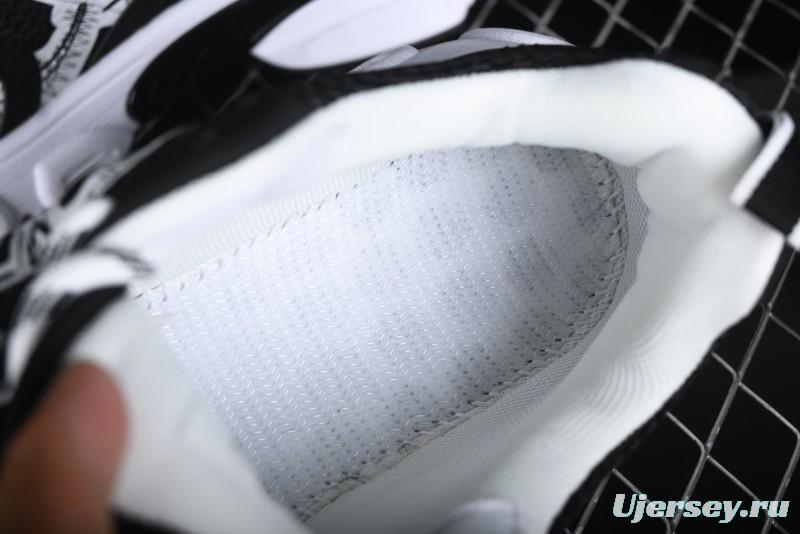 Dior Chrono Round Toe Lace-Up Lifestyle Casual Running Sneakers - 6865 BLACK WHITE