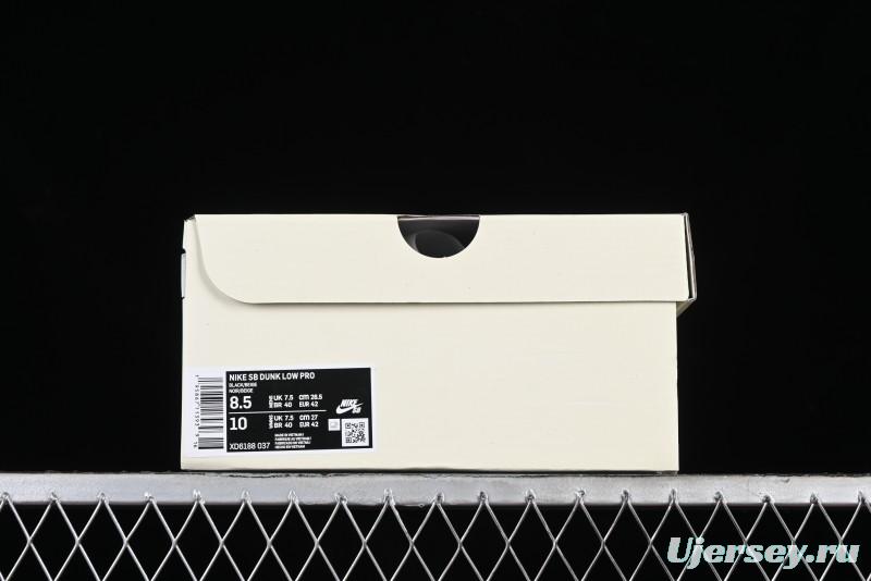 Nike SB Dunk Low BAPE Collaboration - Off-White Black Swoosh Anniversary Custom Low-Top Casual Skate Shoes - XD6188-037