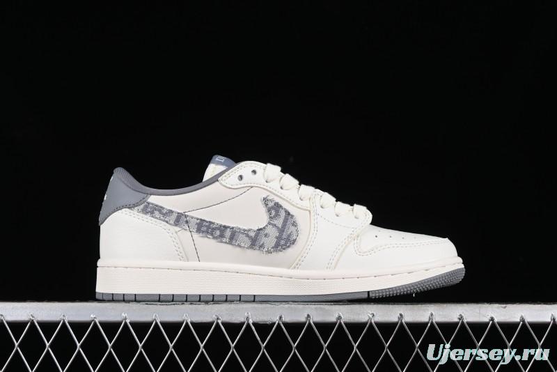 Nike Travis Scott x Fragment Design x Air Jordan 1 Low OG SP AJ1 Retro Sneakers - DM6688-603