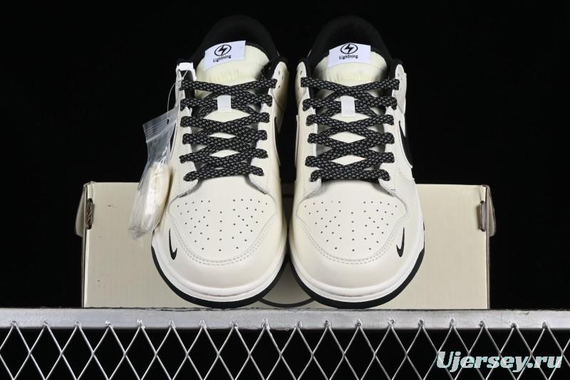 Nike SB Dunk Low Lightning Collaboration Off-White Black Starry Sky Anniversary High-End Custom Low-Top Casual Skate Shoes - XD1688-015