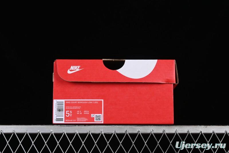 Nike Court Borough Low 2 Retro Casual Sneakers in Dark Pink and Black - BQ5448-115