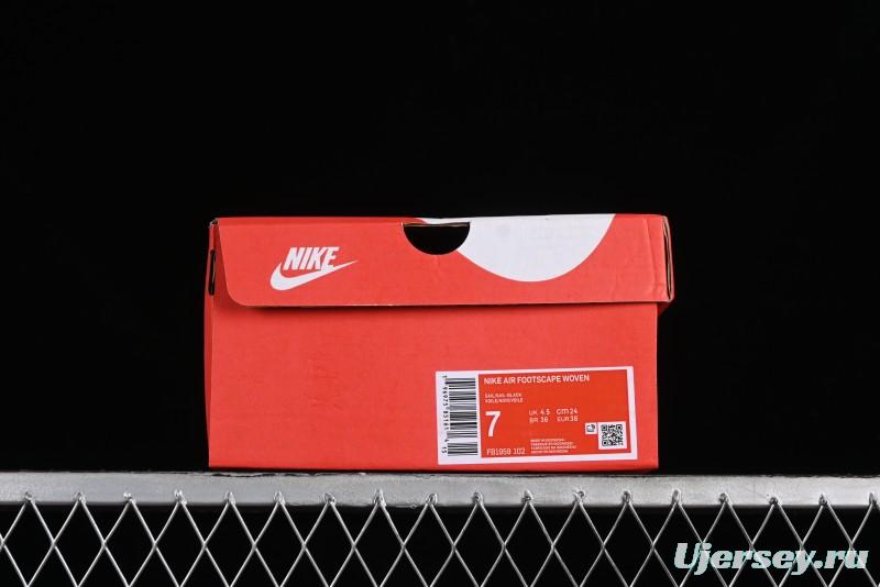 Nike Air Footscape Woven Asymmetrical Weave Slip-Resistant Low-Top Lifestyle Casual Shoes - FB1959-102