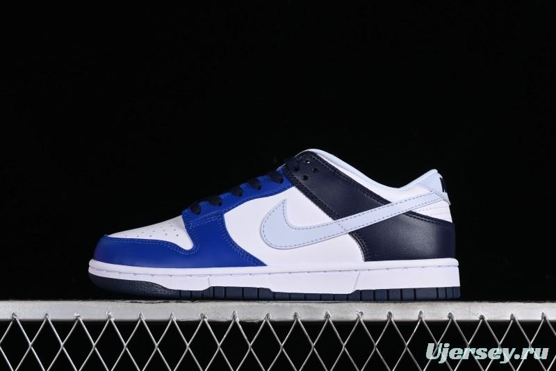 Nike SB Dunk Low Casual Skate Shoes in Black, White, and Blue - FQ8826-100