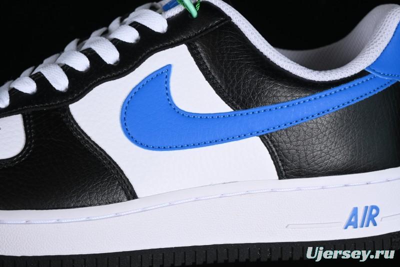 Nike Air Force 1 '07 Low White Black Blue Color Block Casual Sneakers - FN8008-001