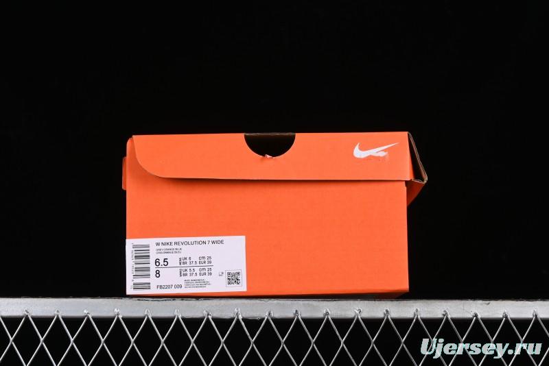 Nike Revolution 7 Wide Low-Top Running Shoes with Breathable Mesh and Durable Cushioning - FB2207-009