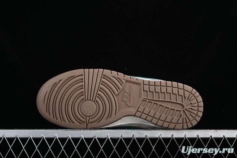Nike SB Dunk Low Stussy Collaboration - Grey Green Pig Anniversary High-End Custom Low-Top Casual Skate Shoes - CF3688-007