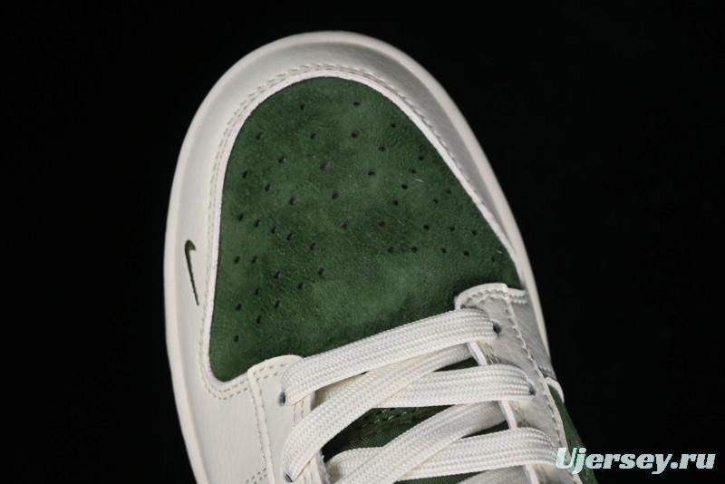 Nike SB Dunk Low Stussy Collaboration - Green Floral Anniversary Custom Low-Top Casual Skate Shoes - CF3688-008