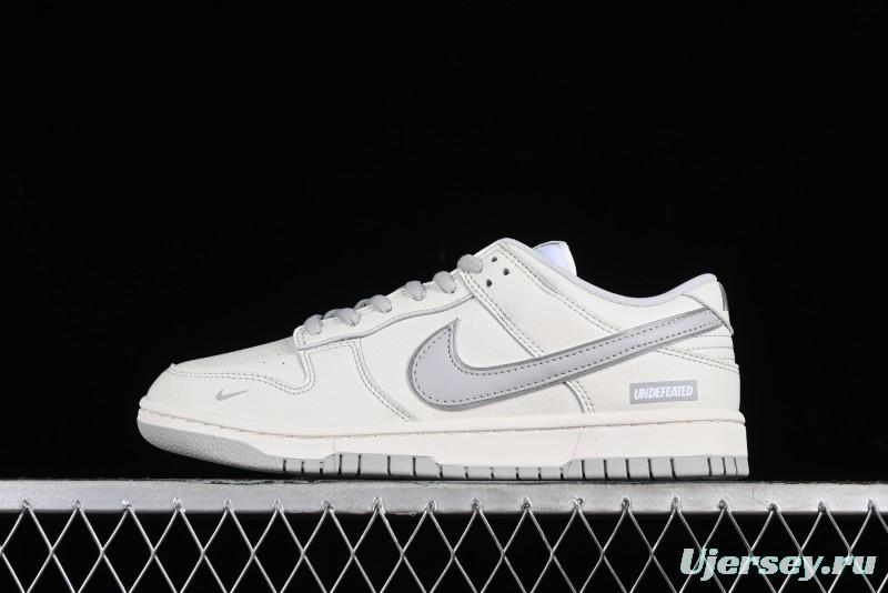 Nike SB Dunk Low UN Collaboration - Light Grey Swoosh Anniversary High-End Custom Low-Top Casual Skate Shoes - SF1588-135