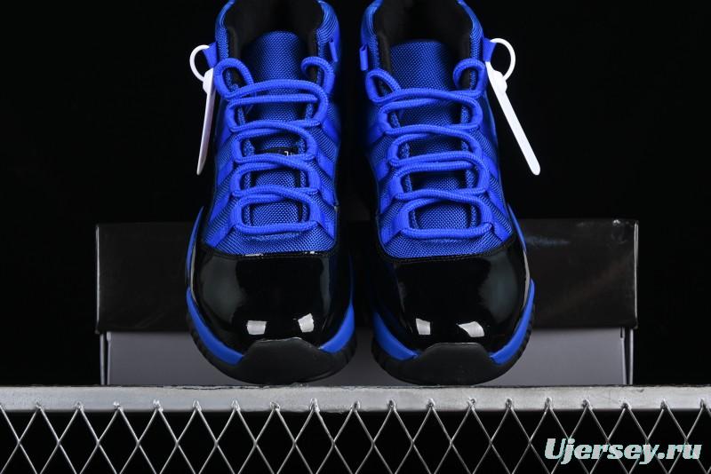 Nike Air Jordan 11 Retro High Top Basketball Shoes in Black and Blue - CT8012-400