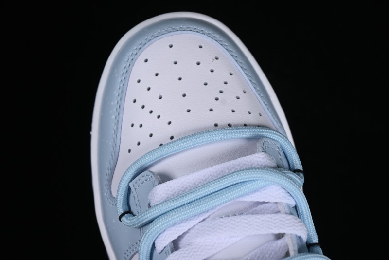 Nike Dunk Low SB Casual Sneakers in Light Blue with Sea Salt Lime Accents - FJ7743-194