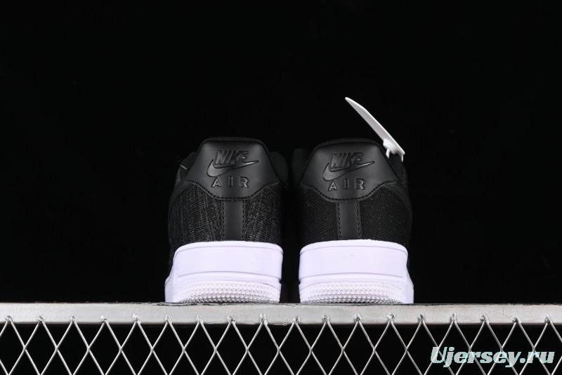 Nike Air Force 1 '07 Low 2.0 Black Flyknit Casual Sneakers - CI0051-300