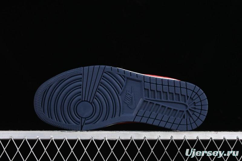 Nike Travis Scott x Fragment Design x Jordan Air Jordan 1 Low OG SP AJ1 LV Blue Red Low-top Casual Sneakers - YQ2088-670