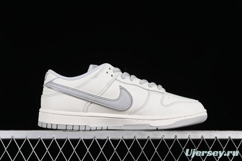 Nike SB Dunk Low UN Collaboration - Light Grey Swoosh Anniversary High-End Custom Low-Top Casual Skate Shoes - SF1588-135