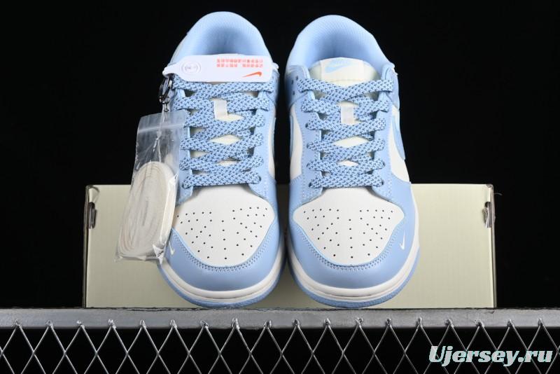 Nike SB Dunk Low Supreme Collaboration - University Blue Anniversary High-End Custom Low-Top Casual Skate Shoes - BB9898-004