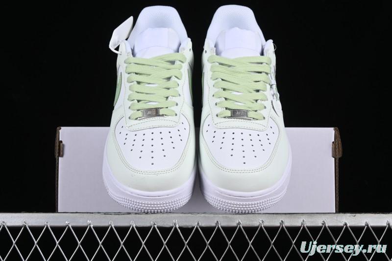 Nike Air Force 1 '07 Low Casual Sneakers with Anime-inspired Green Apple Spray Paint Design - DY8899-002