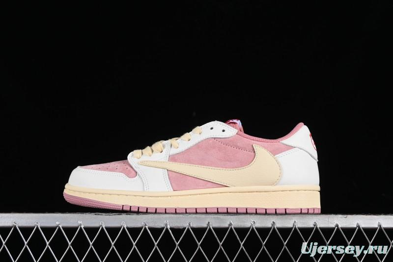 Nike Travis Scott x Air Jordan 1 Low OG AJ1 Reverse Swoosh Sneakers - DM7866-600