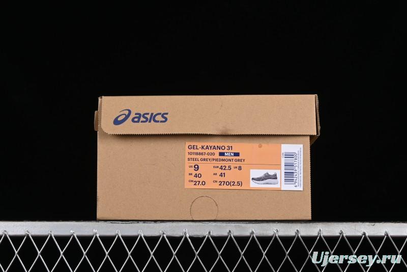 Asics Gel-Kayano 31 Running Shoes with Enhanced Cushioning and Breathable Design - 1011B867-020