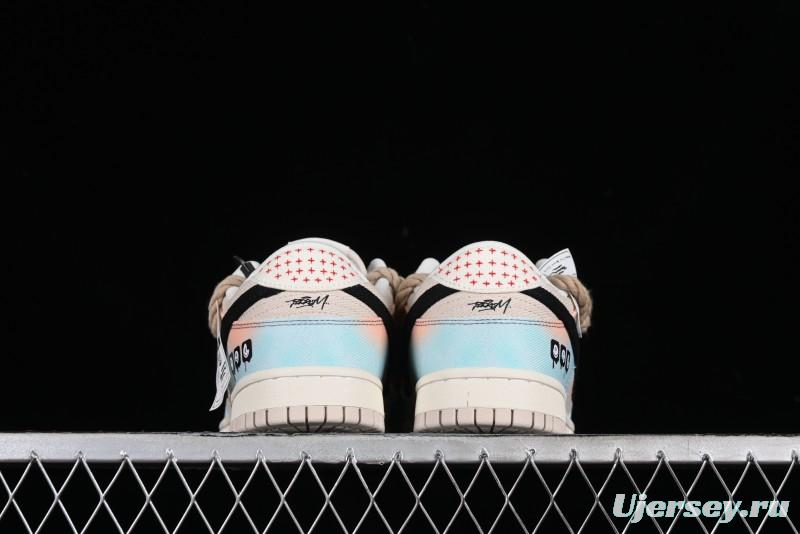 Nike Dunk Low Sky City Dopamine Gradient Sashiko Stitch Hemp Rope SB Low-top Casual Sneakers - DV0834-100