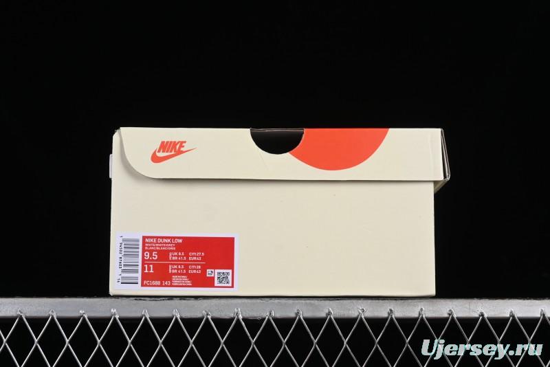 Nike SB Dunk Low Supreme Collaboration Anniversary Customized Casual Sneakers - FC1688-143