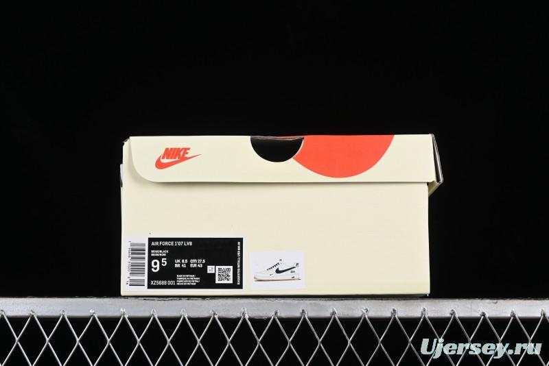 Nike Air Force 1 '07 Low Stussy Collaboration - Beige Black Gum Sole Low-Top Casual Sneakers - XZ5688-001