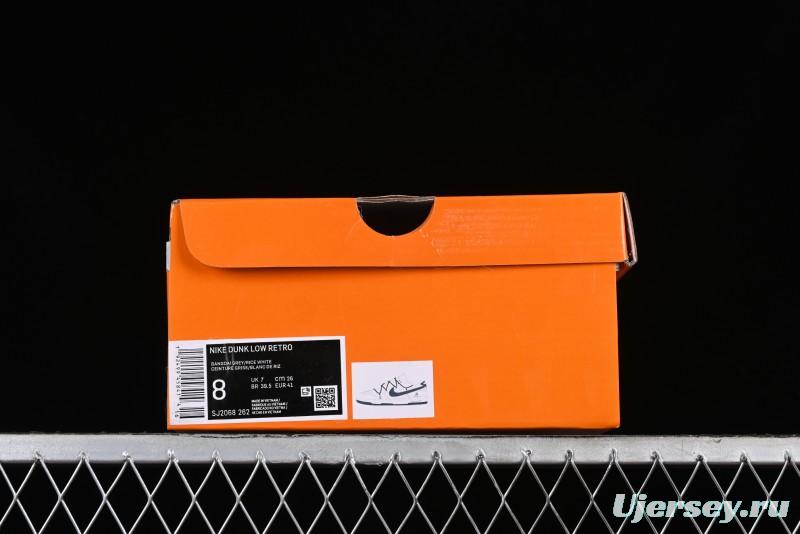 Nike SB Dunk Low LV Collaboration - Straps Lamborghini Off White Dark Grey Swoosh Anniversary High-End Custom Low-Top Casual Sneakers - SJ2068-262