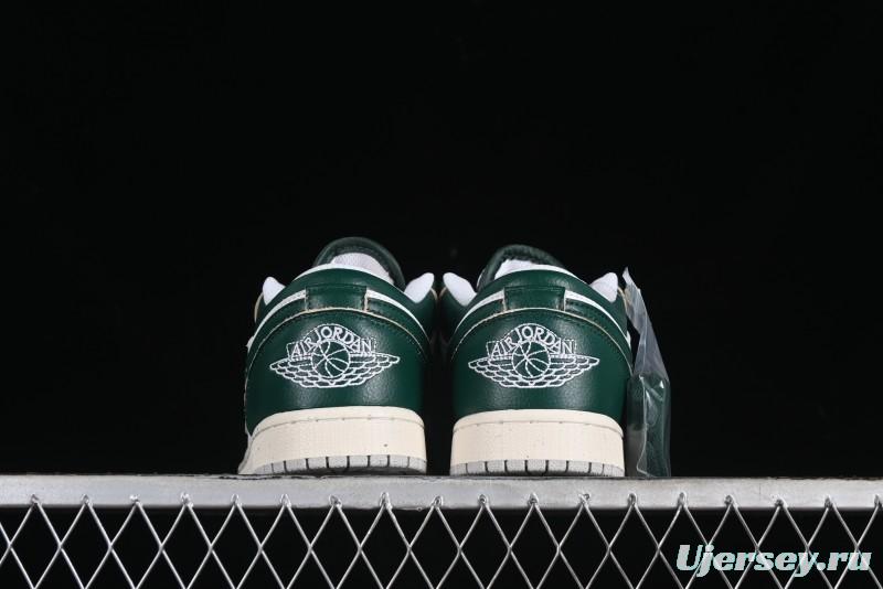 Nike Air Jordan 1 Low AJ1 White Green Low Top Casual Sneakers - FQ7687-300