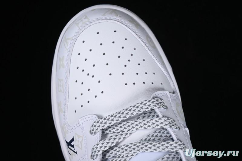 Nike SB Dunk Low LV Collaboration - Blue Midnight Elite Custom Low-Top Casual Skate Shoes - DD1391-122