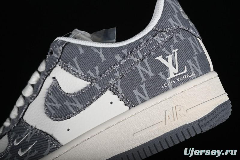 Nike Air Force 1 '07 Low LV Collaboration - Grey Double Swoosh Casual Sneakers - HD1968-030