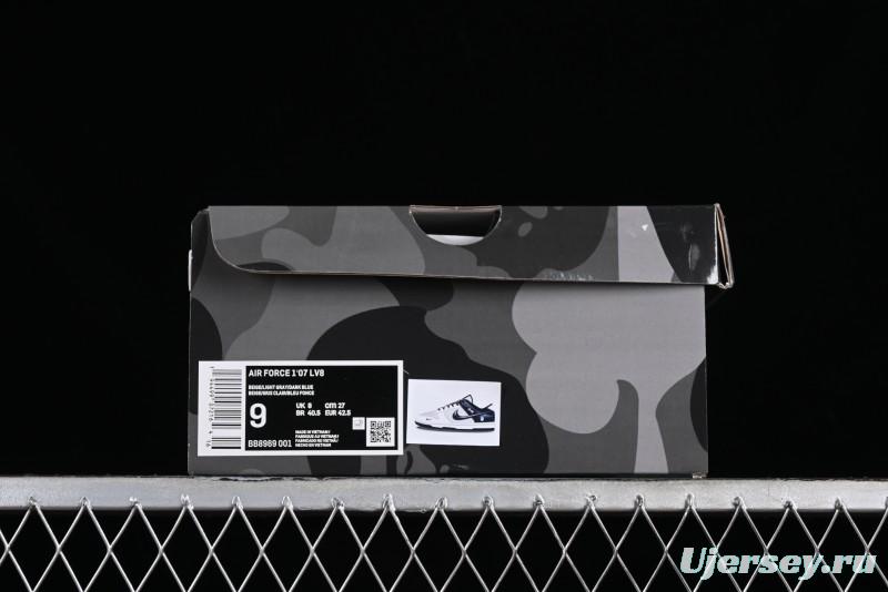 Nike SB Dunk Low BAPE Collaboration - Light Blue Grey Anniversary High-End Custom Low-Top Casual Skate Shoes - BB8969-001