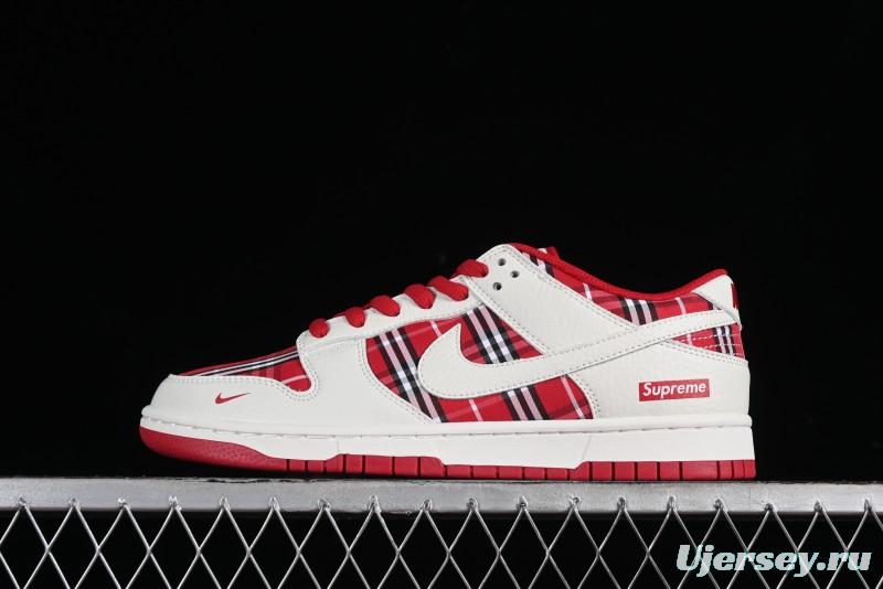Nike SB Dunk Low Supreme - Plaid Colorway Low-Top Casual Skateboarding Shoes - SU1853-512