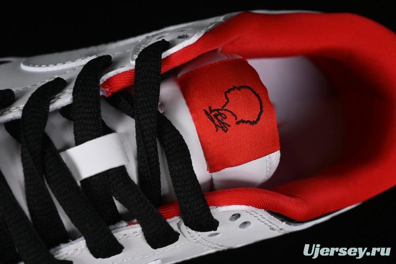 Nike SB Dunk Low UN Collaboration - White Black Patent Leather Anniversary Custom Low-Top Casual Skate Shoes - XB3802-349