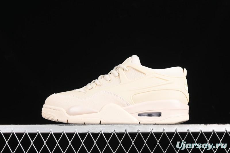 Nike Air Jordan 4 Remastered Retro Sneakers in White Grey - FQ7940-200