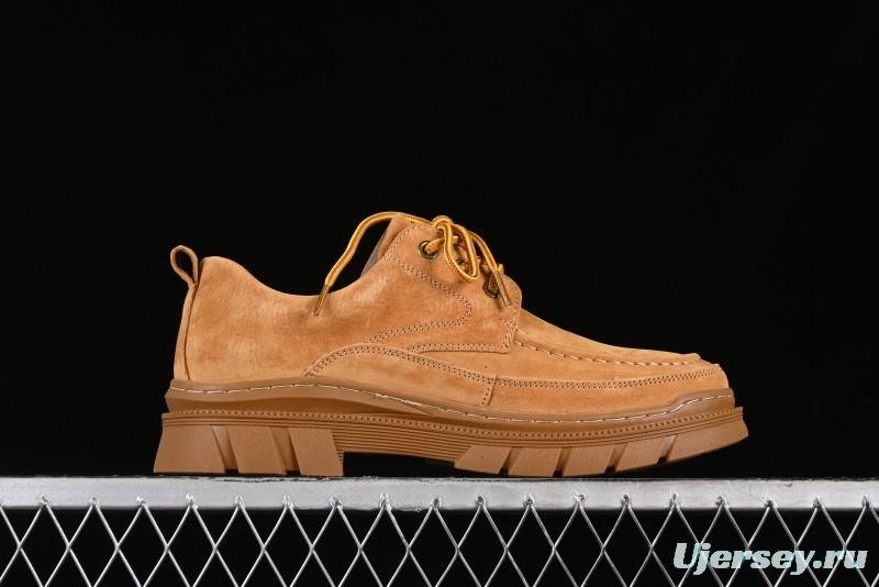 Timberland Low-Top Casual Shoes for Men - 24SS Autumn Collection with Oil-Resistant Italian Leather & Anti-Slip Rubber Outsole - TB73535YELLOW