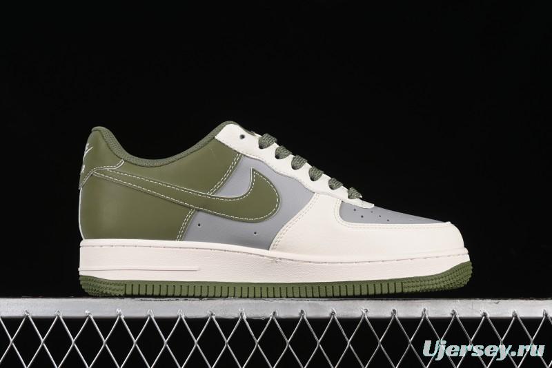 Nike Air Force 1 '07 Low Bape Collaboration - Dark Green Grey Low Top Casual Sneakers BB6566-205
