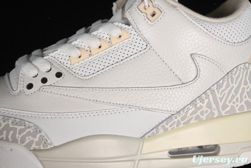 Nike Air Jordan 3 Retro Cactus Jack Collaboration High-Top Basketball Shoes with Soft Napa Leather and Visible Air Cushion - 136064-668