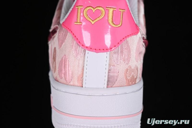 Nike Air Force 1 '07 Low Valentine's Day Limited Edition Pink Bear Sneakers - DH2920-111