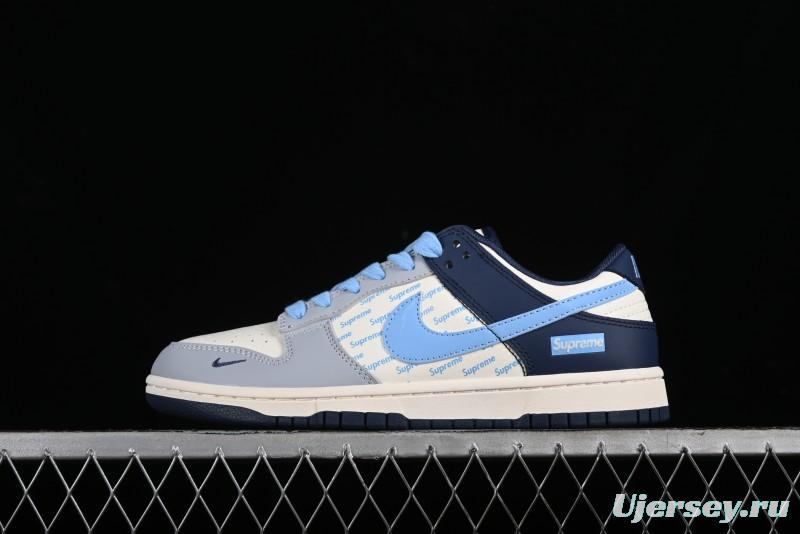 Nike SB Dunk Low Supreme Collaboration - Anniversary Edition High-End Custom Low-Top Casual Skate Shoes - CF3688-009